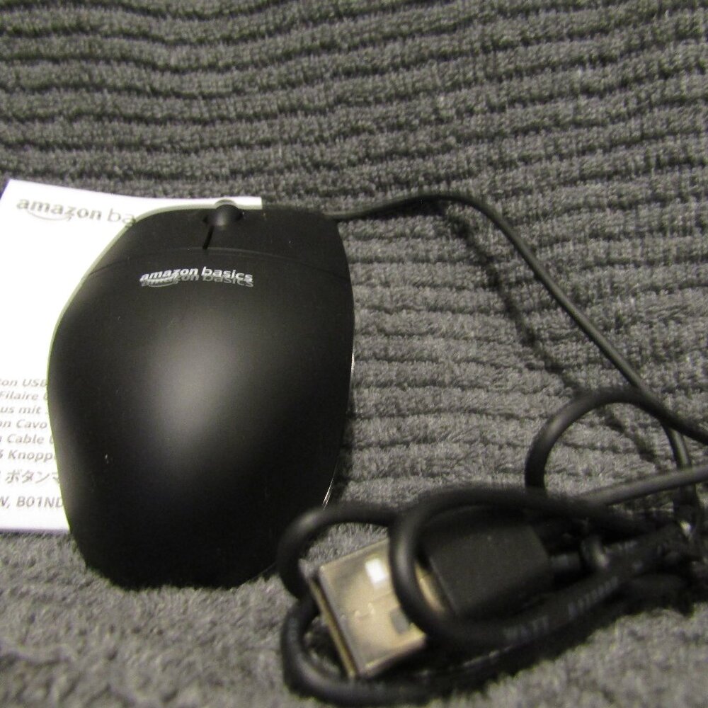 amazon basics 3 - button usb wired computer mouse